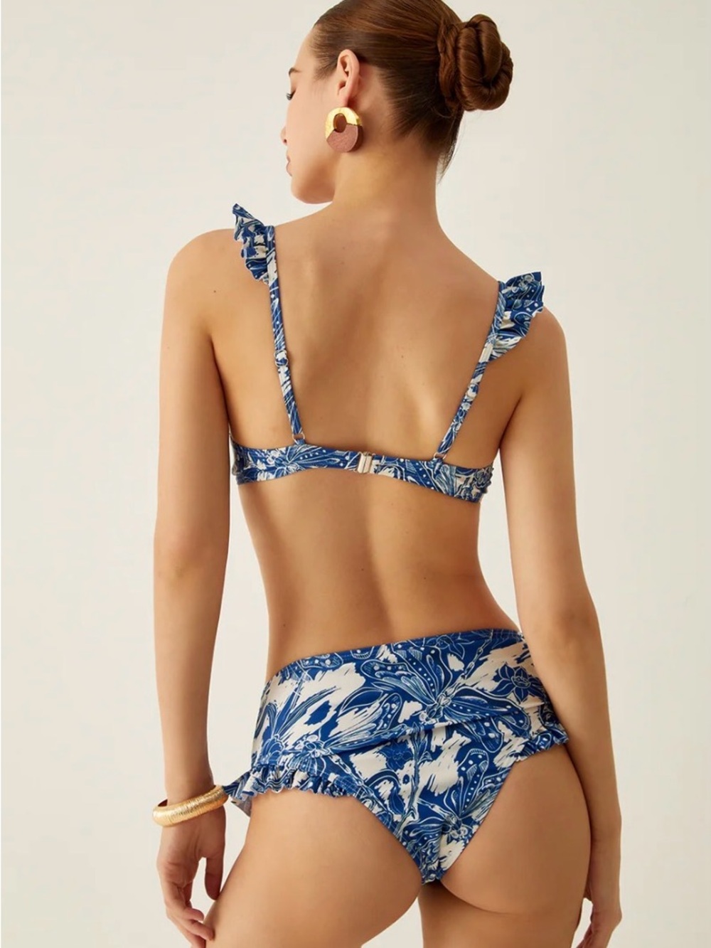 NWT Commense Print Ruffle Bikini set - Picture 2 of 6